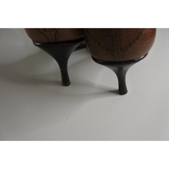 🇪🇸 ZARA brown leather pointy fringed pumps size 39 - Picture 4 of 10